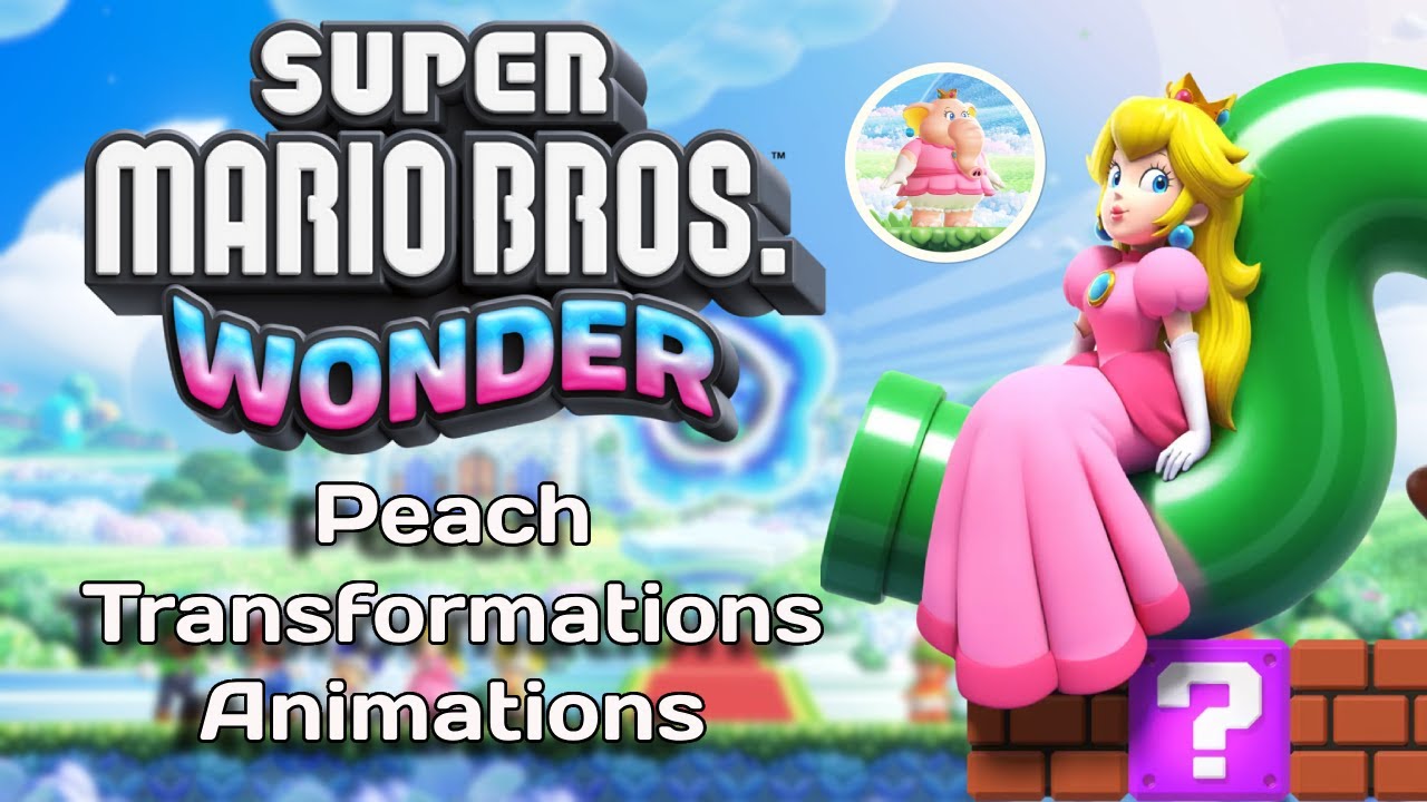 Super Mario Bros. Wonder [All Peach Powerups & Transformations Animations]