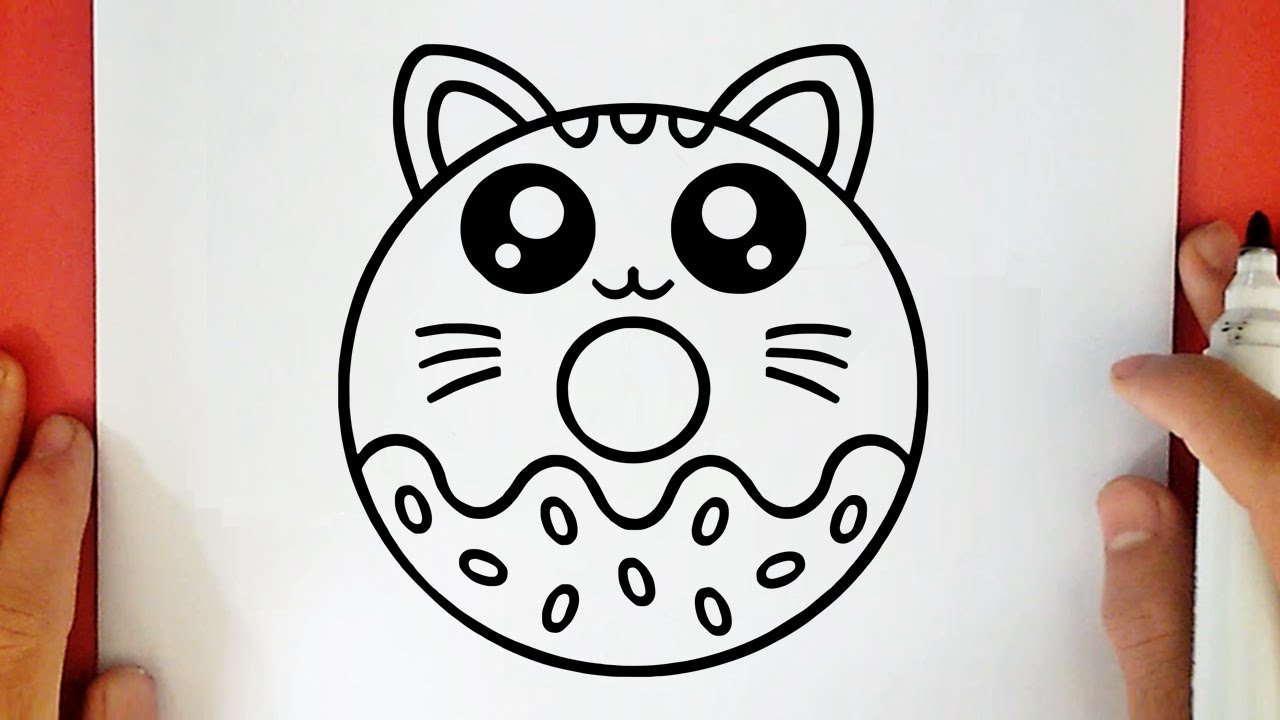 COME DISEGNARE UNA CIAMBELLA GATTINO KAWAII