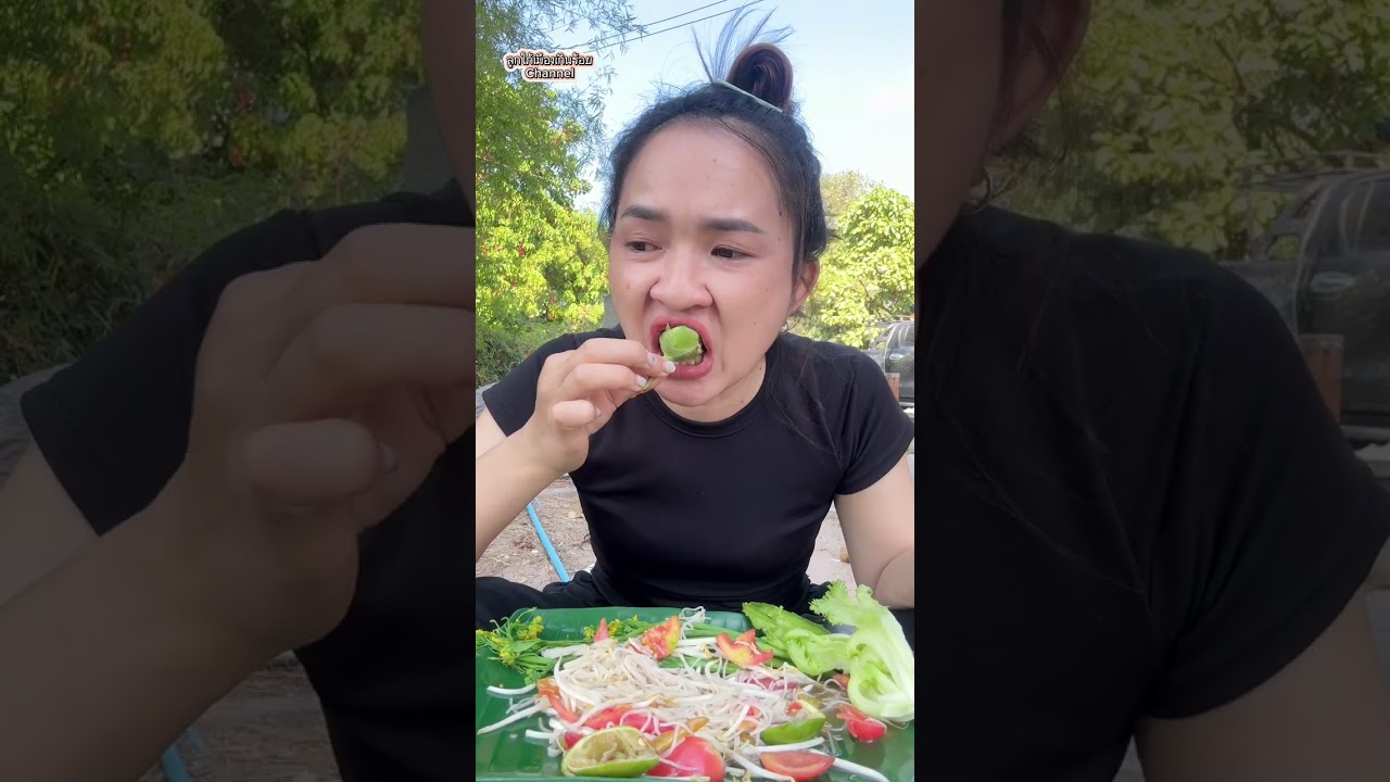 ตำซั่วข้าวปุ่นนัวนัว ดอกหอม ผักกวางตุ้งลวกหวานๆมะเขือเปราะอ่อนๆแซ่บๆจ้า