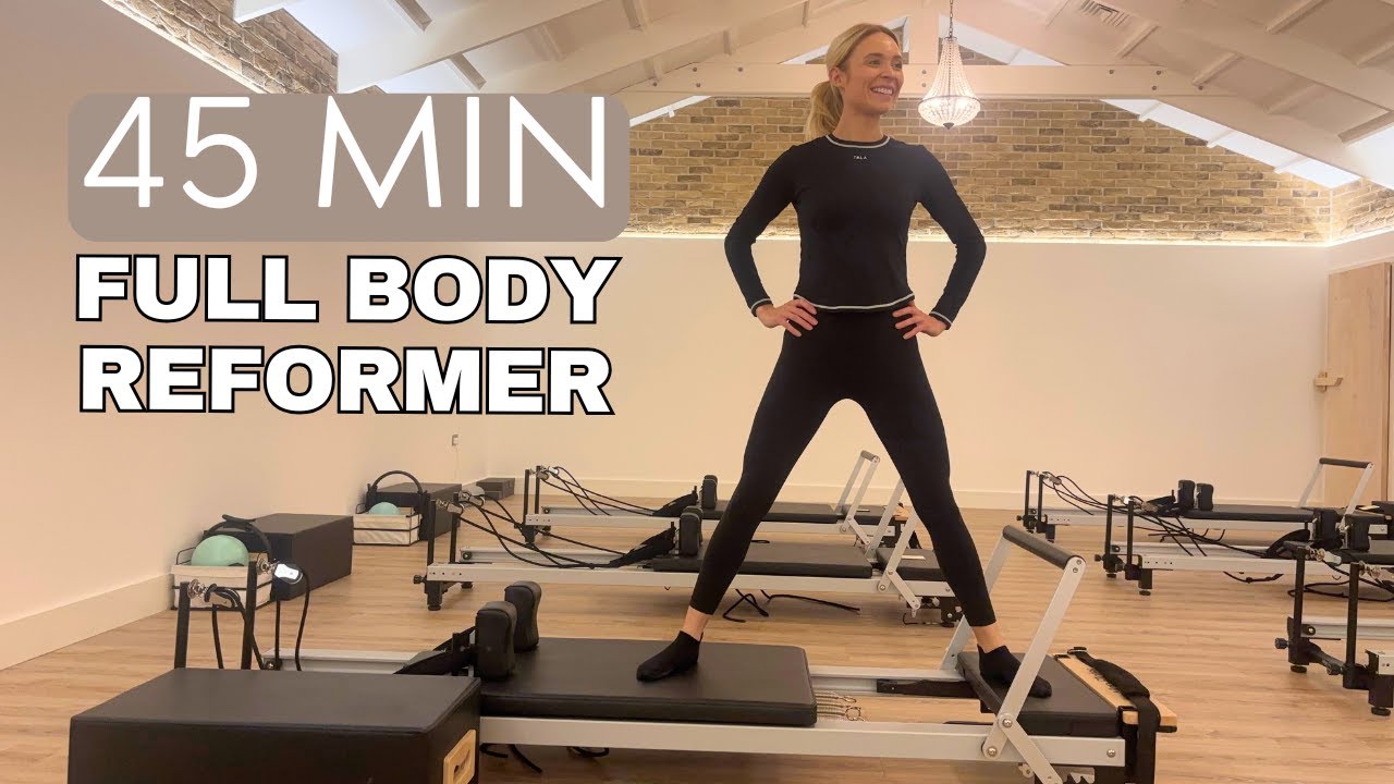 45 minute Full Body Reformer Pilates Workout with Magic Circle Pilates Ring and Box
