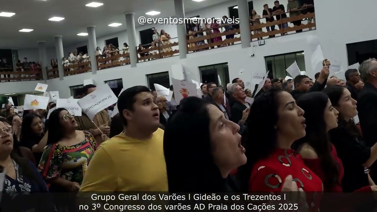 Grupo Geral dos Varões I Gideões e os Trezentos no 3º Congresso dos Varões 2025 AD Praia dos Cações
