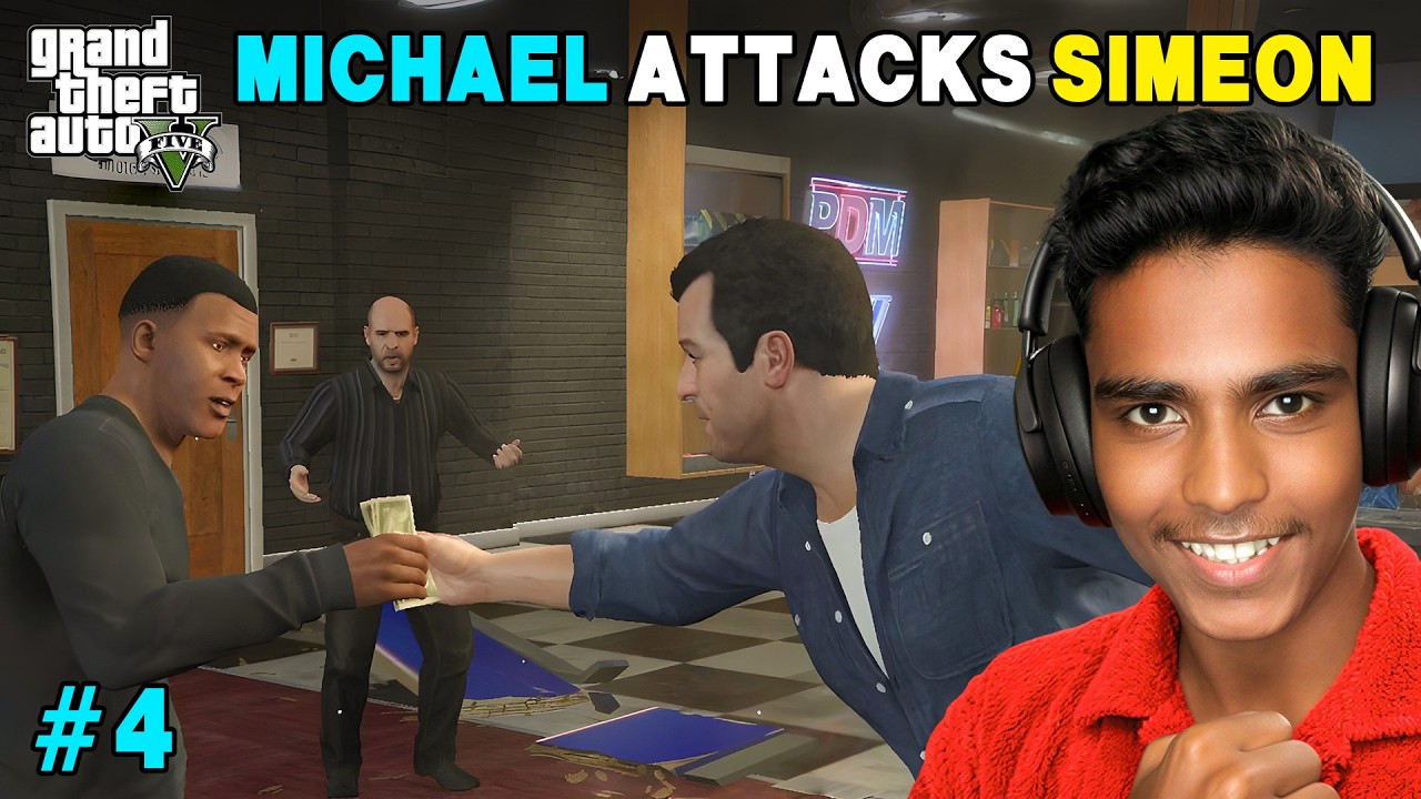 MICHAEL ATTACKS ON SIMEON AND FRANKLIN HELPS HIM | GTA 5 GAMEPLAY #4
