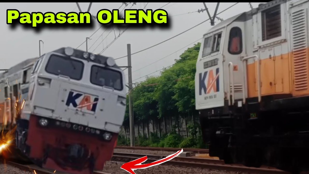 PAPASAN NGEBUT OLENG❗️KERETA API INDONESIA | KERETA API PANJANG | KERETA CEPAT