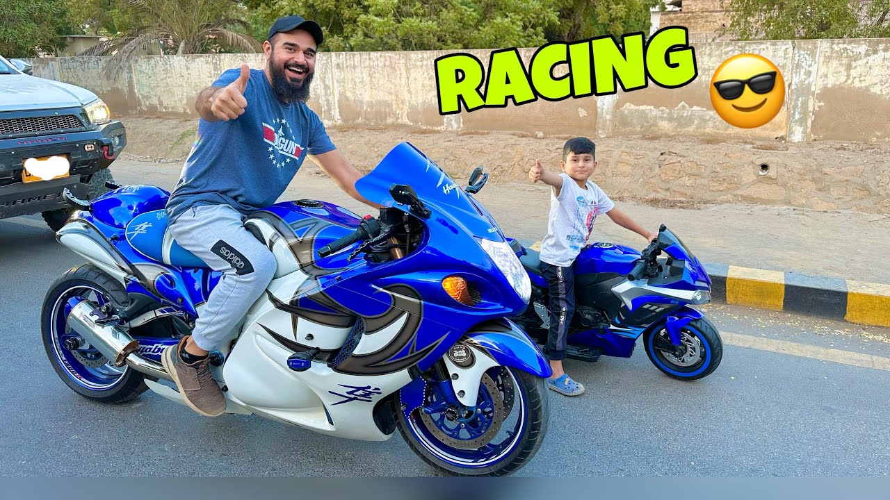 Abdul kabeer ke sath racing laga li heavy bike per 😂🏍️ Kon jeeta phir ?