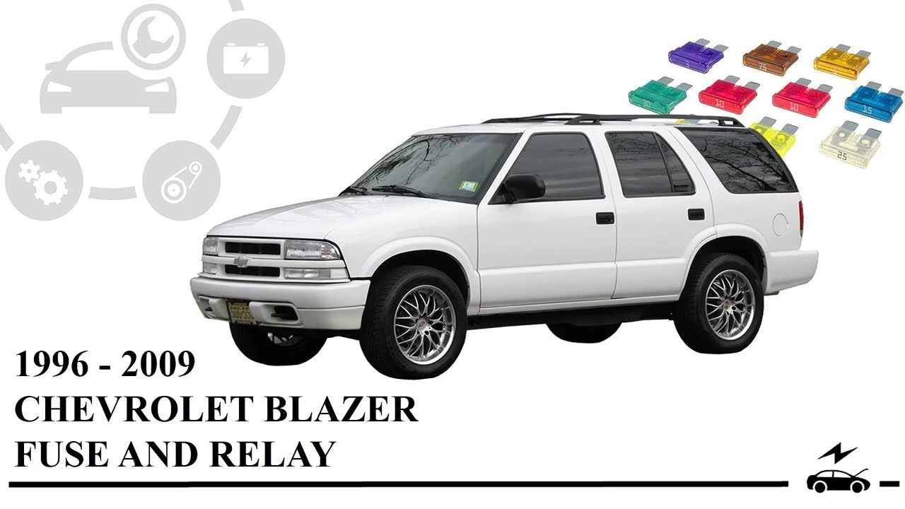 Fuse box diagram Chevrolet Blazer 1996 - 2009 relay with assignment and location