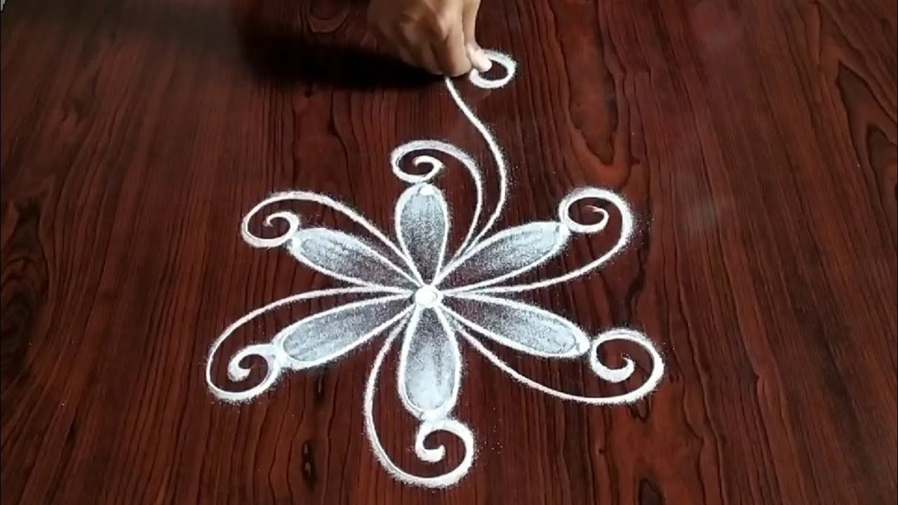 2 Beautiful Daily kolams only 3 Dot's.. easy kolams