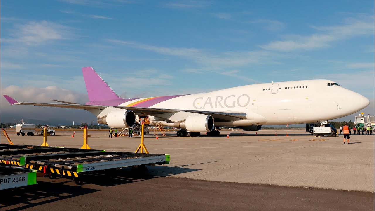 POUSO HISTÓRICO BOEING 747 400 EM FLORIANÓPOLIS   CARGA DE MEDICAMENTOS PROCEDENTE DA CHINA