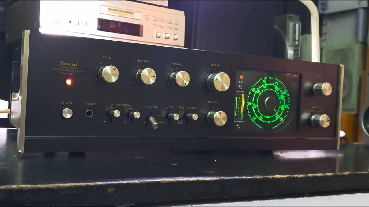 (3.9tr) đt. 0855998893. Amply Sansui Receiver TAC-505. Mời cb xem hết video.