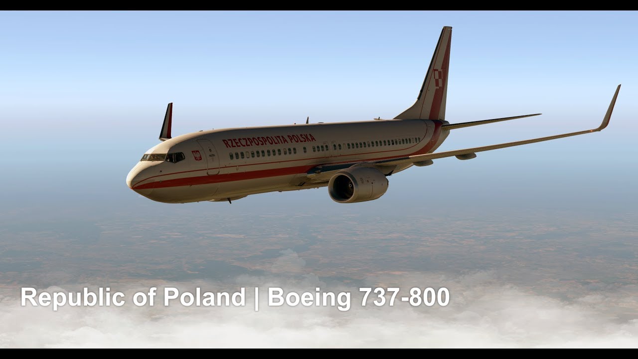 Republic of Poland - Boeign 737-800 - landing at Warsaw Chopin | X-plane 11