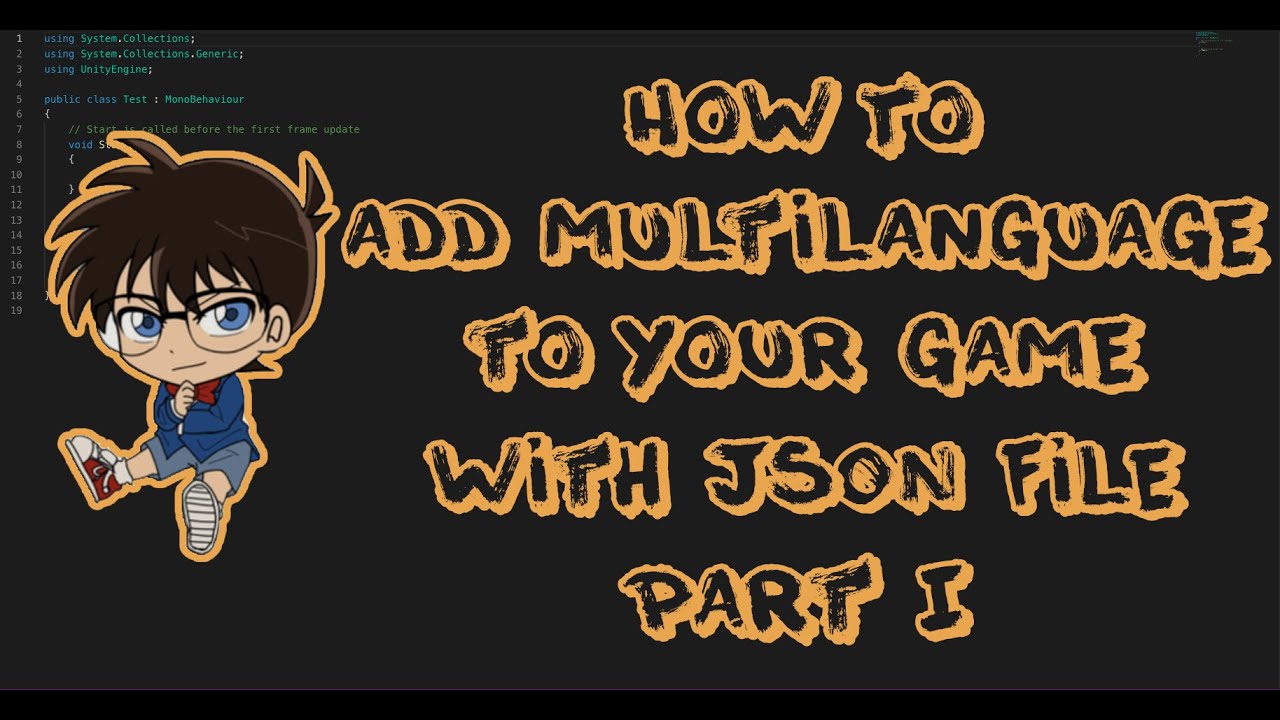 How to add multilanguage to your game with JSON file on Unity Part I/IX - Set environment