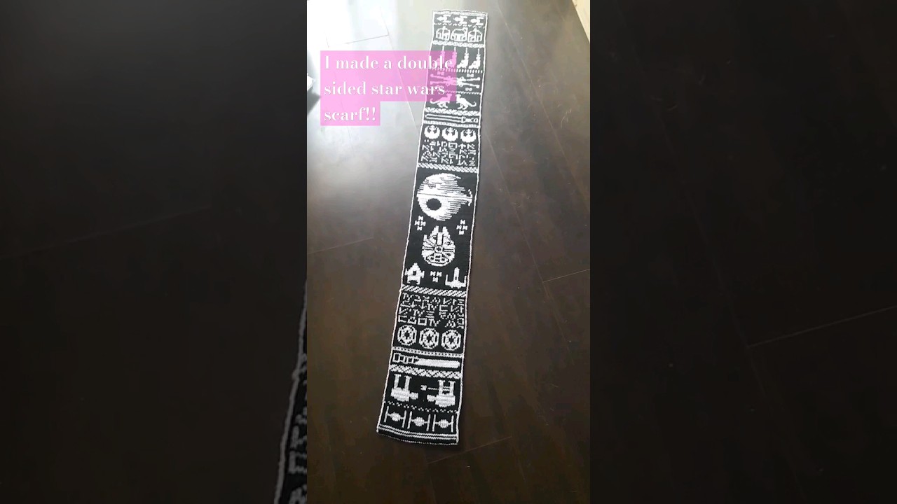 I made a star wars scarf! | #yt #ytshorts #starwars #knitting #