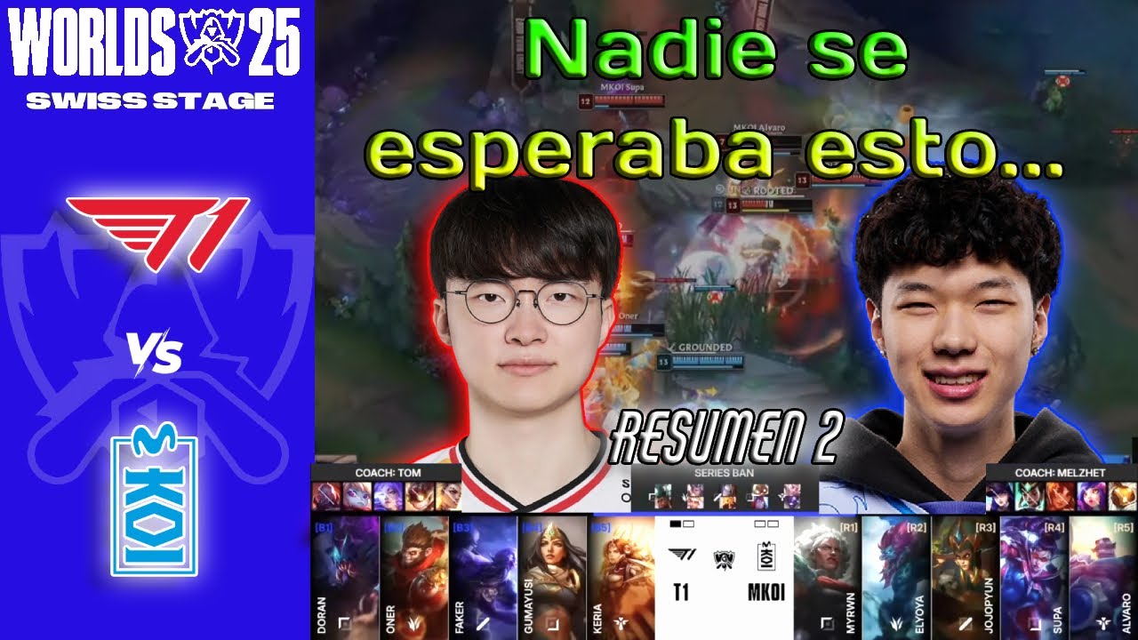 ¡EL FINAL MÁS ÉPICO! una jugada INCREÍBLE 😱🔥| T1 vs KO |league of legends | Worlds 2025