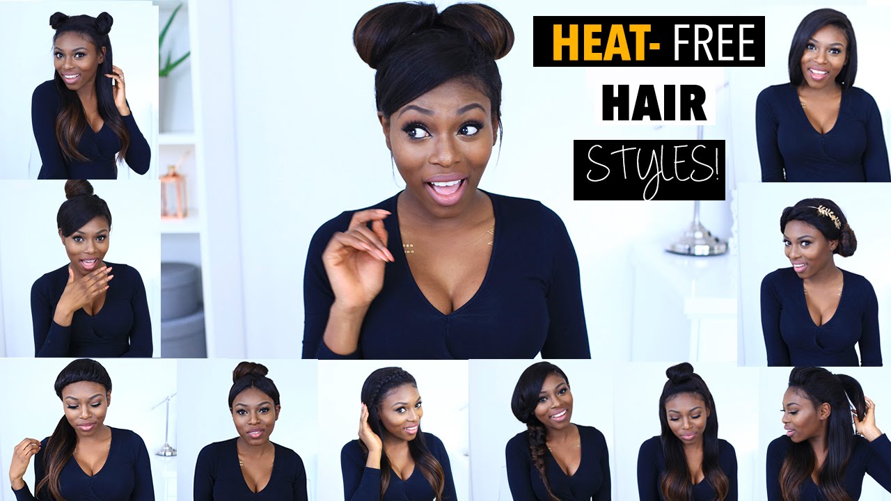 13 AMAZING HEAT FREE HAIRSTYLE INSPIRATION USING WEAVE/ EXTENSIONS