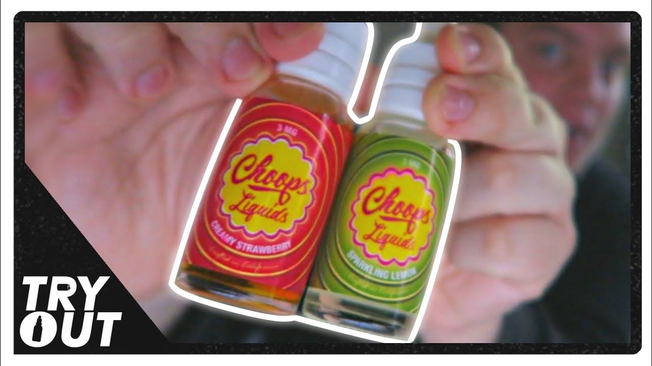 Choops Liquids Sparkling Lemon and Creamy Strawberry E-Juice (Taste Test / Review) | Tryout.