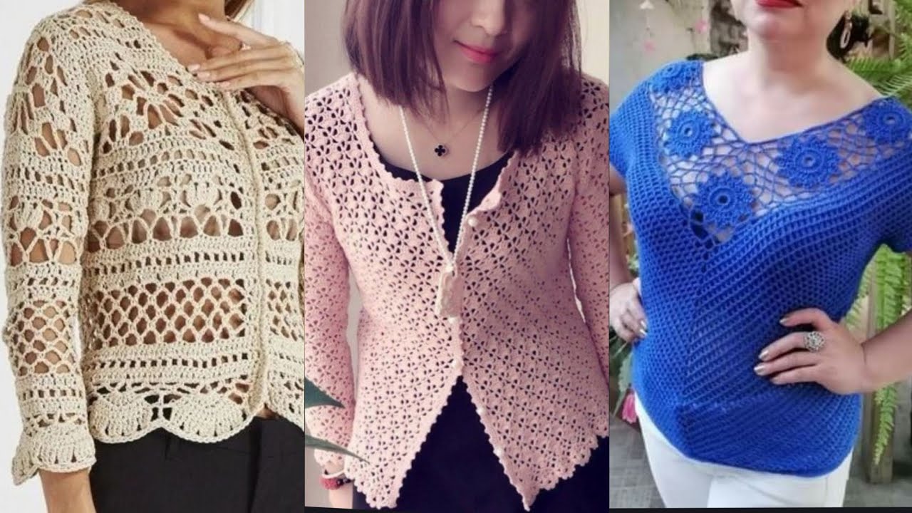 Beautiful Stylish trendy easy crochet handknit blouse top pattern designs ideas for women 2026