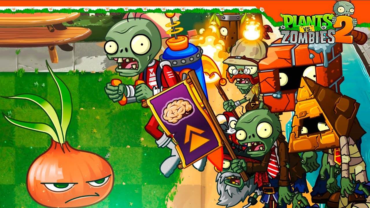 😨 ВСЕ ЗОМБИ ИЗ ИГРЫ В 1 УРОВНЕ 😨 Plants Vs Zombies 2 (Растения против Зомби 2)