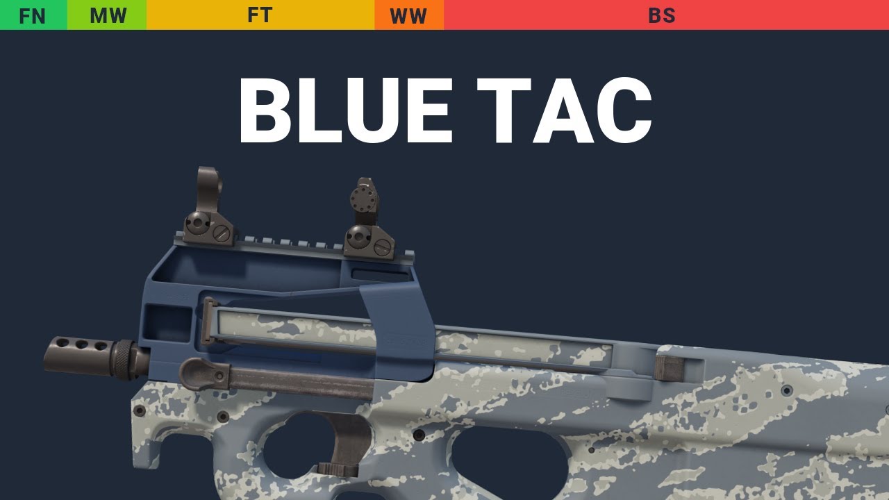 P90 Blue Tac - Skin Float And Wear Preview