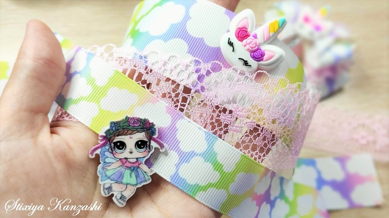 DIY / Бантики Невероятная Нежность / ЛОЛ или Единорог 🦄 / Бантики из Лент и Кружева / Для начинающих