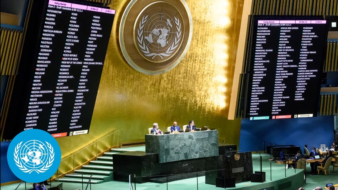 Ukraine: UN General Assembly Adoption of Resolution | Conclusion of Emergency Special Session