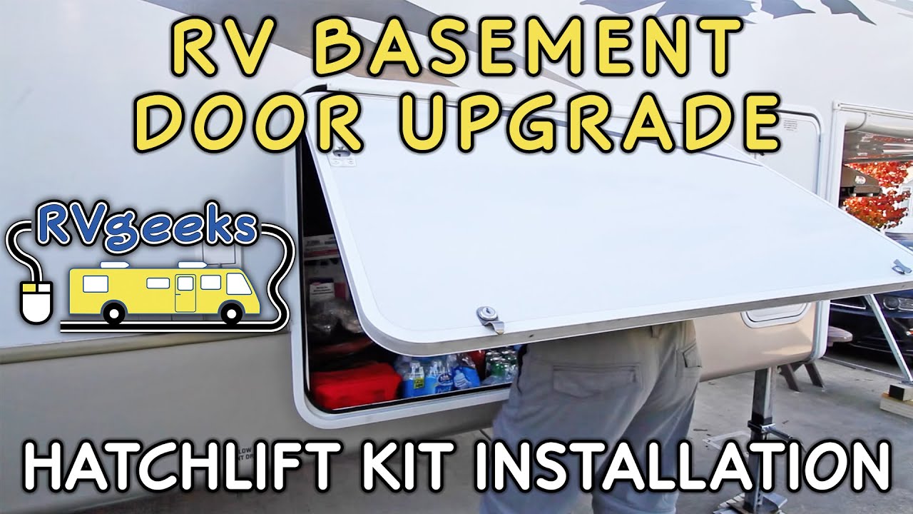 RV Basement Door Upgrade — Hatchlift Kit Installation