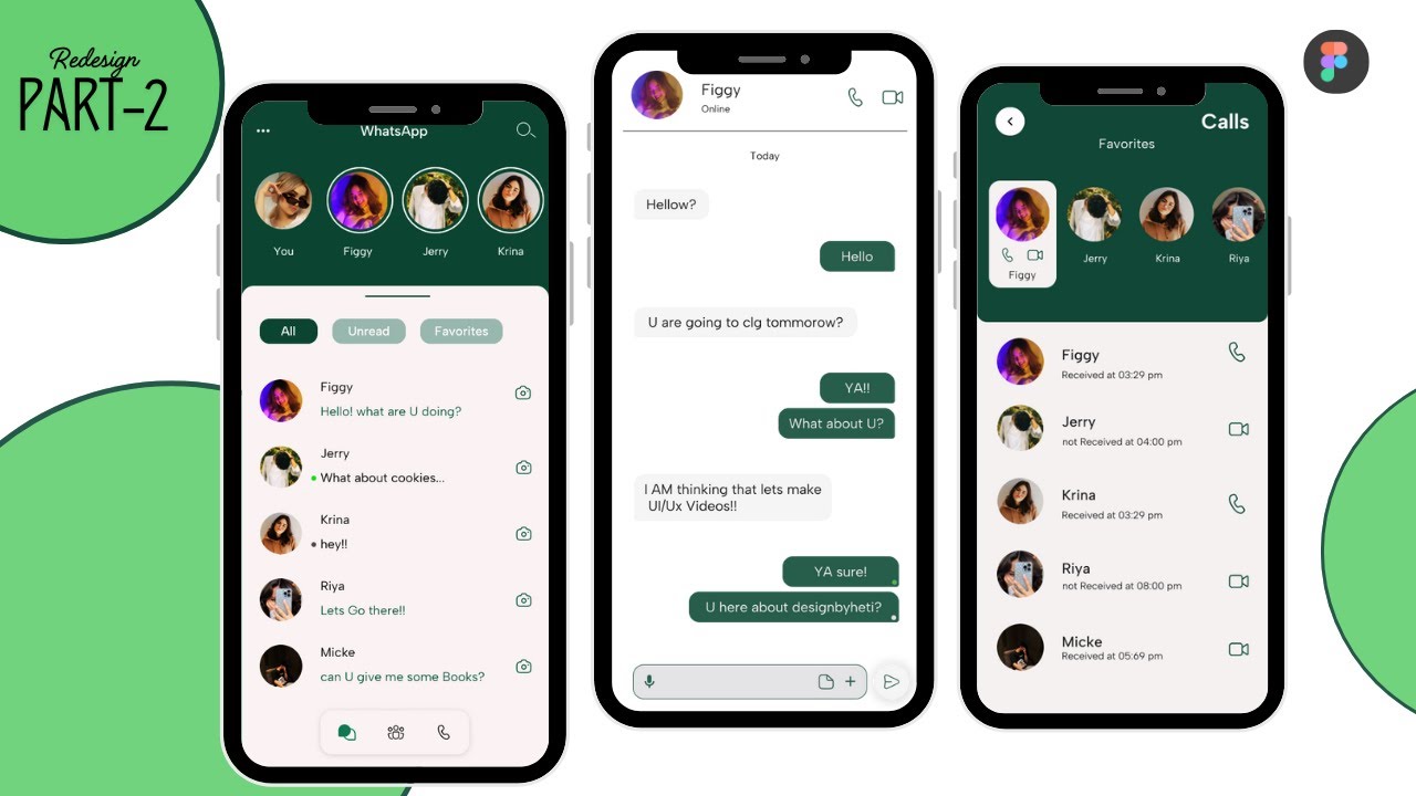 🪄 Transforming WhatsApp (Part-02)→ New UI/UX Experience (Figma Tutorial)  #UIUx design #redesign