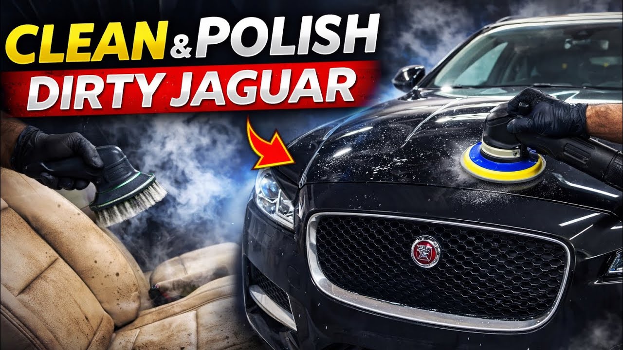 This Dirty Jaguar Came Back to Life | Full Interior Cleaning & Paint Polishing