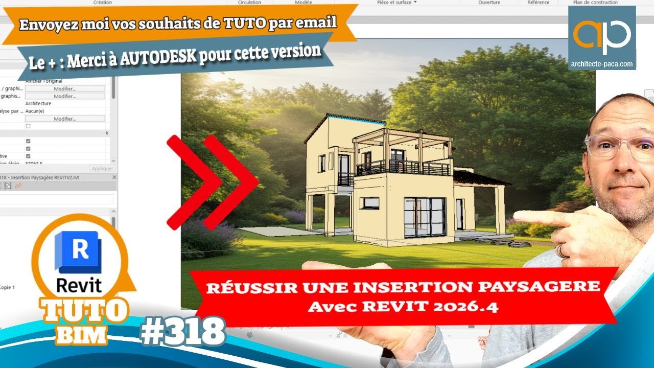 Insertion paysagère REVIT : LA SOLUTION avec la version 2026.4 de #revit tuto 318