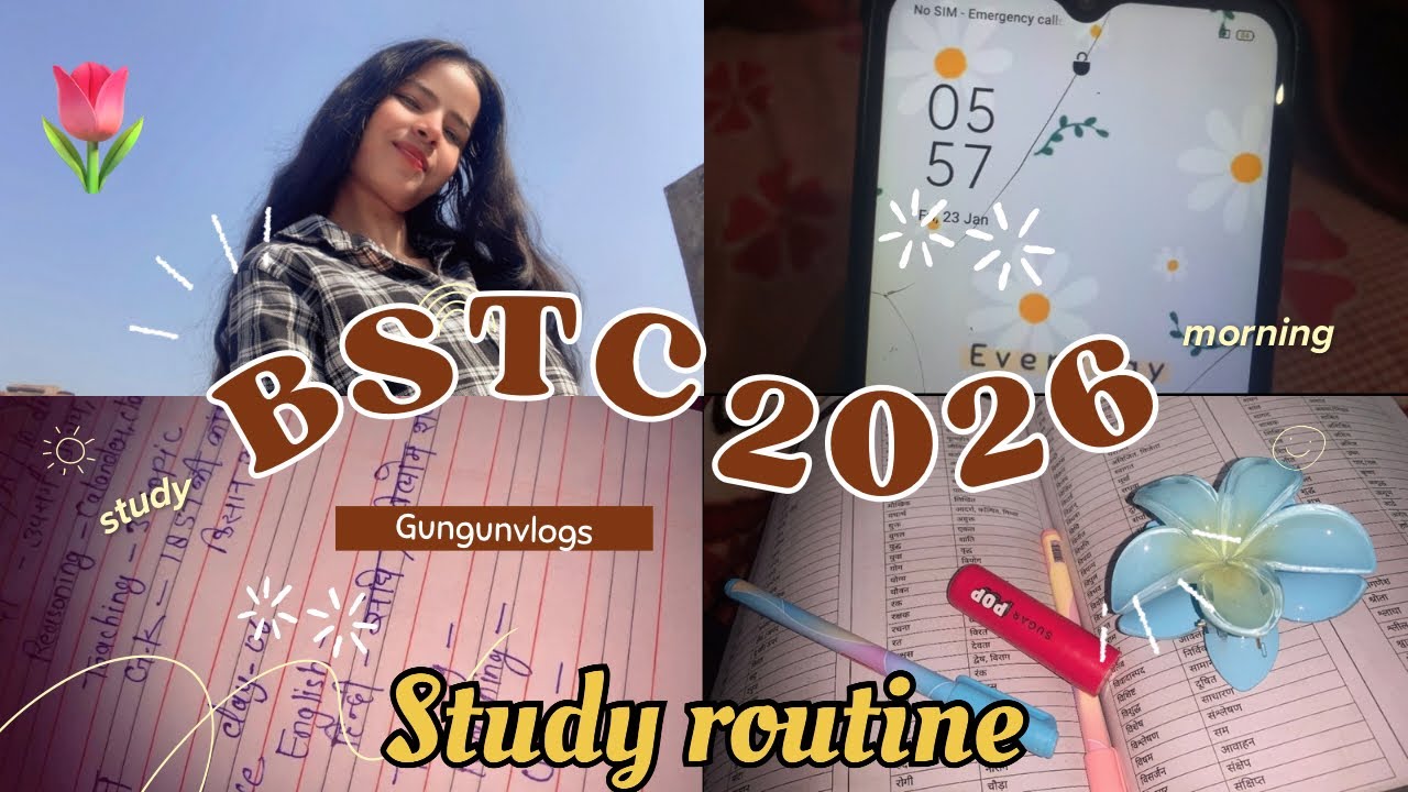 BSTC 2026🌸🍒TARGET STUDY 🌷🍒ll day 06#bstc #bstcexam #vlog 