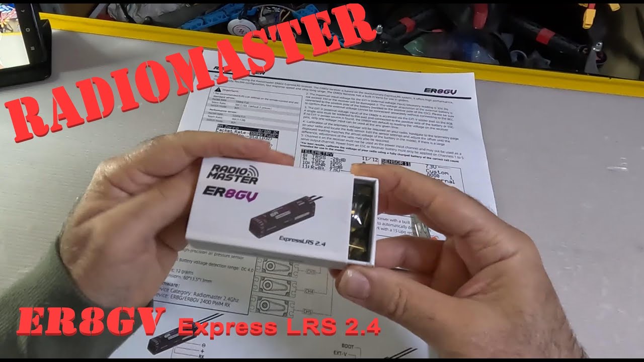 RADIOMASTER ER8-GV 2.4 GHz ExpressLRS. GLIDER. VARIOMETRO.