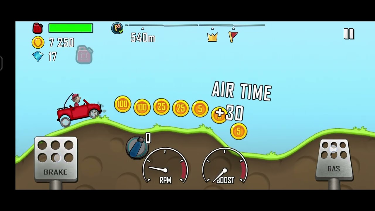 How to high score in hill climb racing