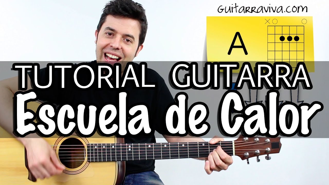 COMO TOCAR ESCUELA DE CALOR EN GUITARRA DE RADIO FUTURA ACORDES Y RITMO TUTORIAL guitar cover
