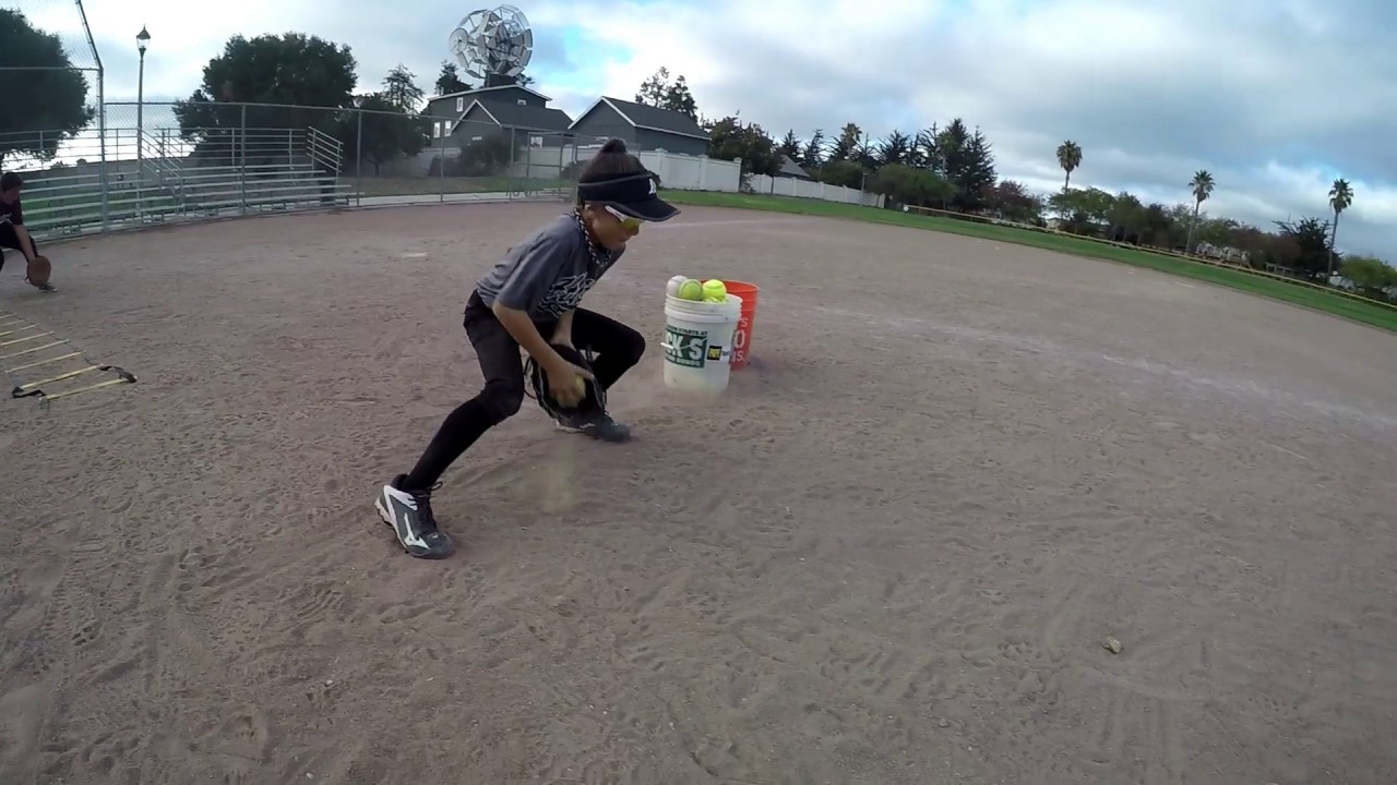 Samantha Rey 10yrs old Fielding Workout