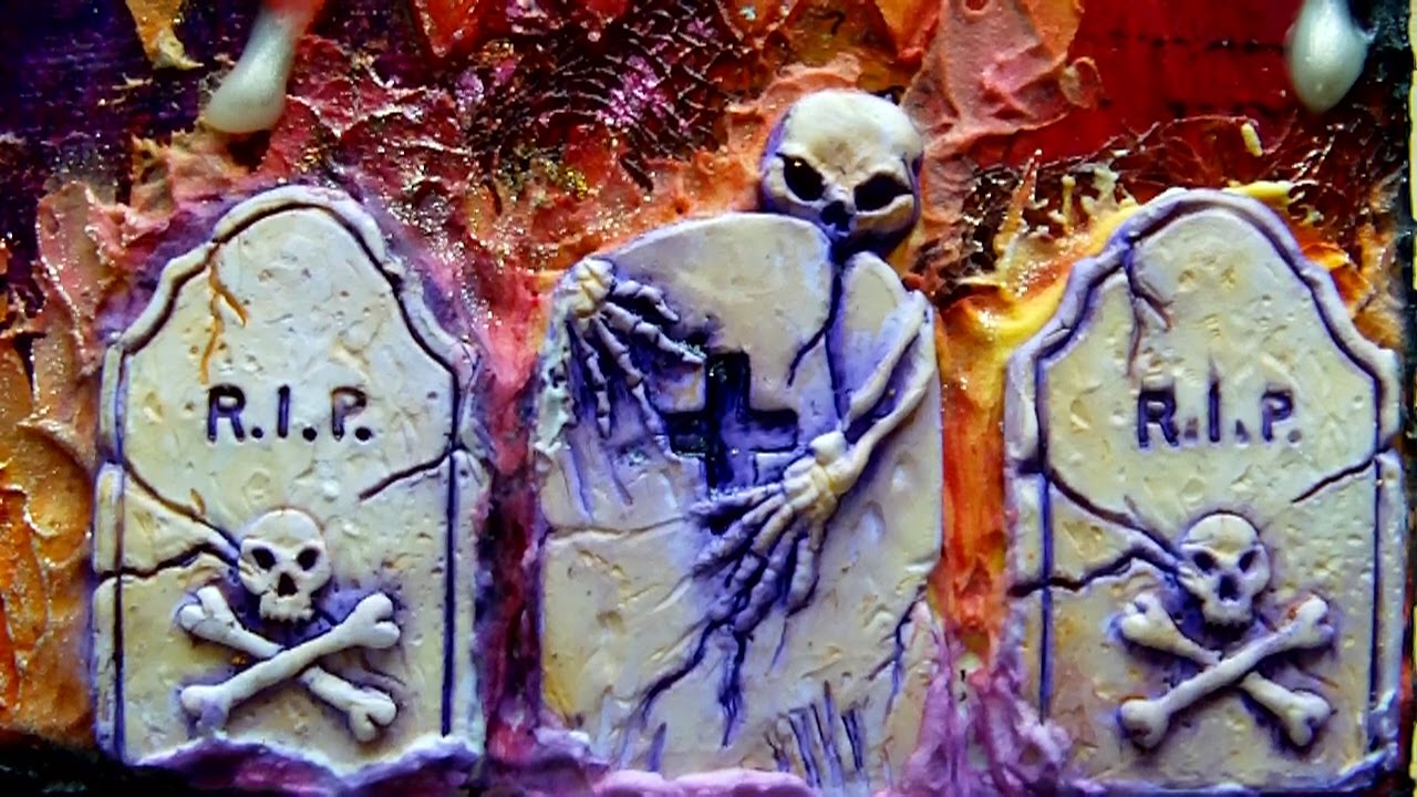 Mixed Media Art Canvas - Halloween