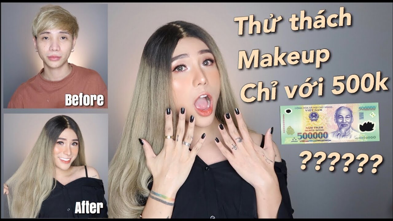 Thử Thách Makeup Chỉ Với 500k - $20 Makeup Challenge [ Ty Lê ]