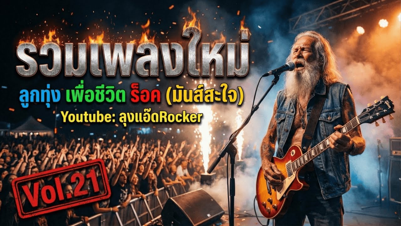 รวมเพลงเพื่อชีวิต สู้ชีวิต Vol.21 | ลุงแอ๊ดRocker สู้ชีวิต อกหัก #ลูกทุ่งร็อค #เพื่อชีวิต #ร็อค