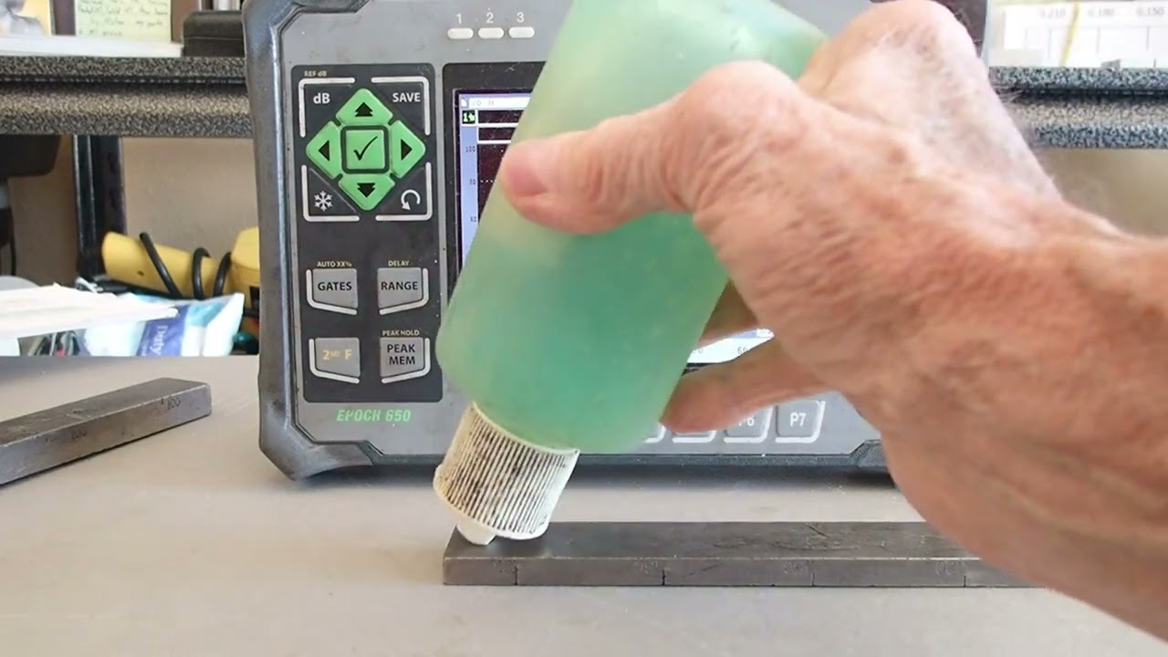 Ultrasonic 70 shear walking over the top of deep ID flaw