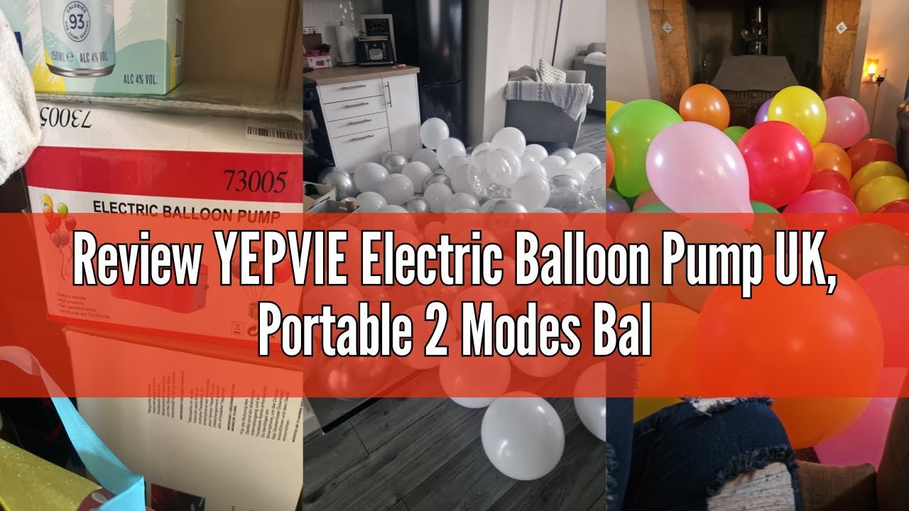 Review YEPVIE Electric Balloon Pump UK, Portable 2 Modes Balloon Inflator with 6 Balloon Arch Kits,