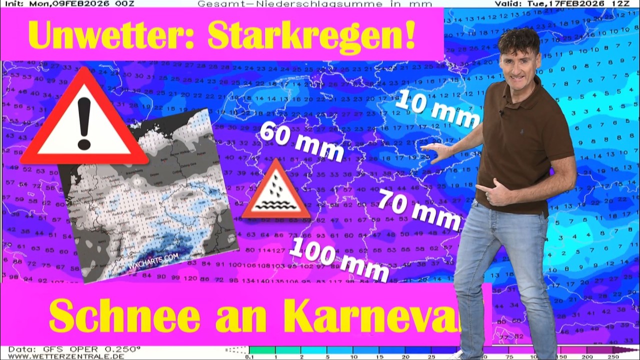 UNWETTER durch heftigen Starkregen! Ab Samstag Wettersturz mit Schnee und Nachtfrost!