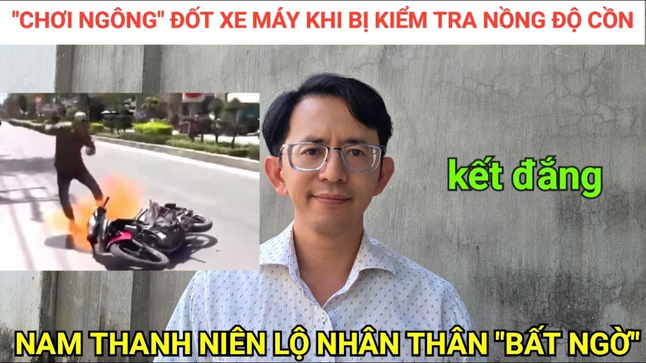 Bị kiểm tra nồng độ cồn thanh niên 