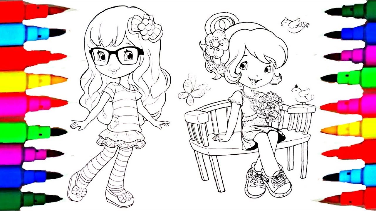 Strawberry Shortcake for Girls Sweet Strawberry Princess Coloring Sheets How to Color Learn Colors
