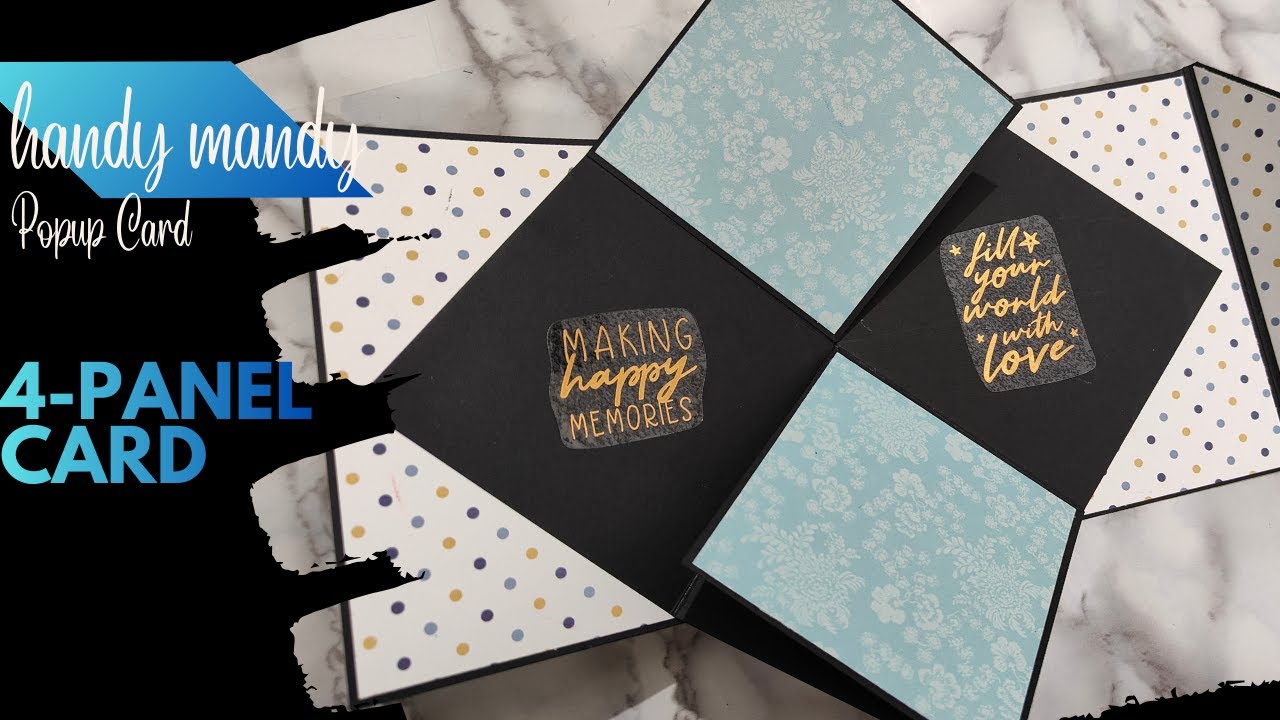 DIY 4 Panel Envelope Pop Up Card   Surprise Reveal Card Step by Step