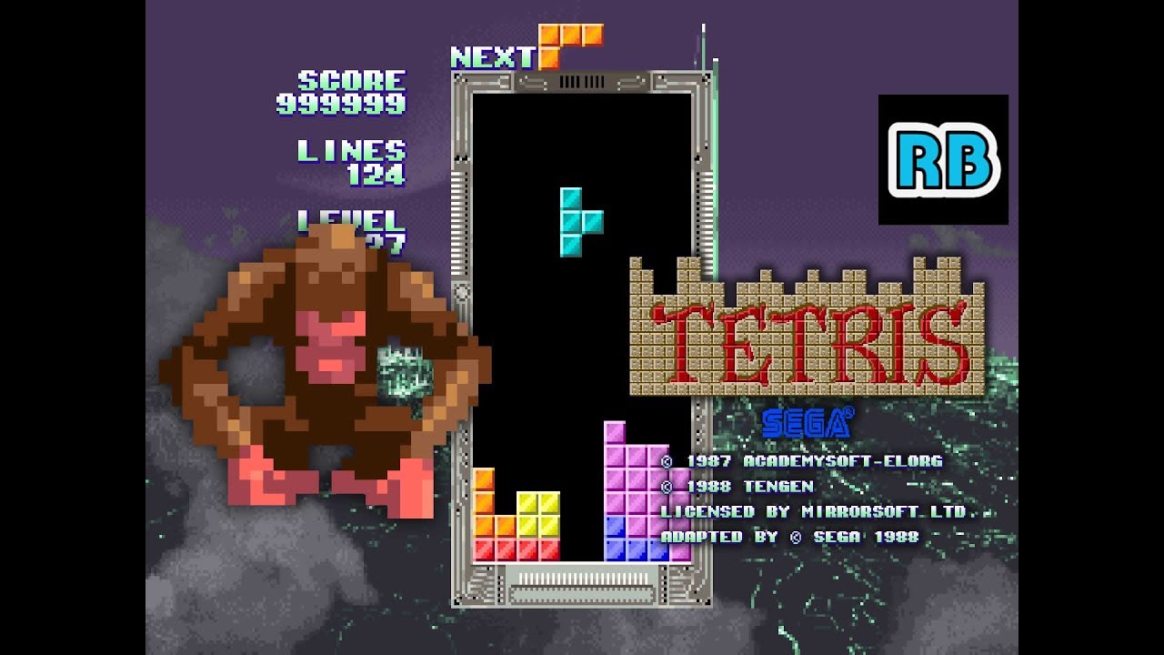 1988 [60fps] Tetris 999999pts Line124