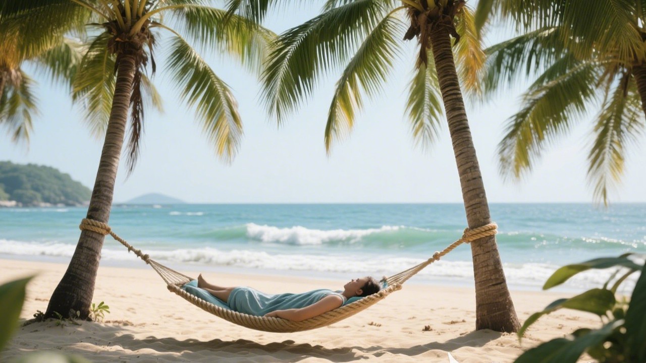 Tropical Beach Harmony Breaths Deeper Than Night For Peaceful Sleep Ambience 🌊