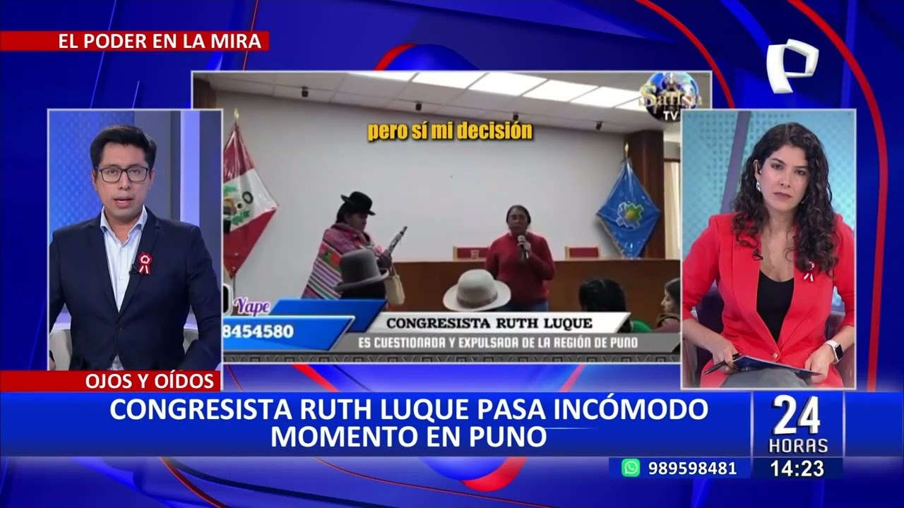 &iexcl;Pas&oacute; un inc&oacute;modo momento!: Congresista Ruth Luque es increpada por pobladores de Puno