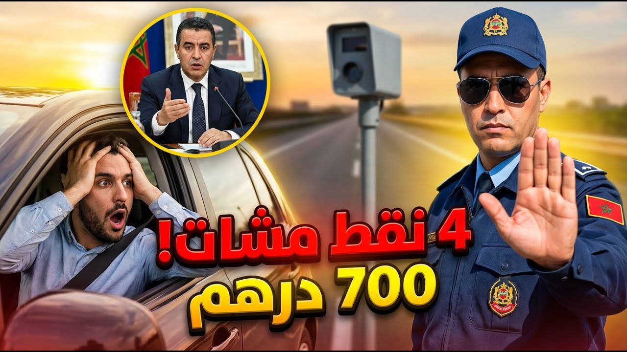 تحذير لكل سائق 🛑 4 مخالفات كطير 4 نقط و700 درهم فدقة وحدة! قانون 2026