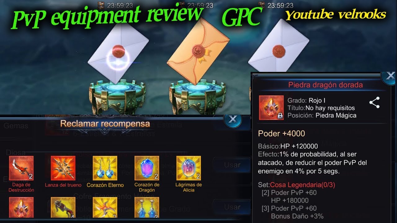 GODDESS PRIMAL CHAOS Equipaciones doradas & rojo I - II cuanto PvP dan Review ( MJE ) Get 200 PvP