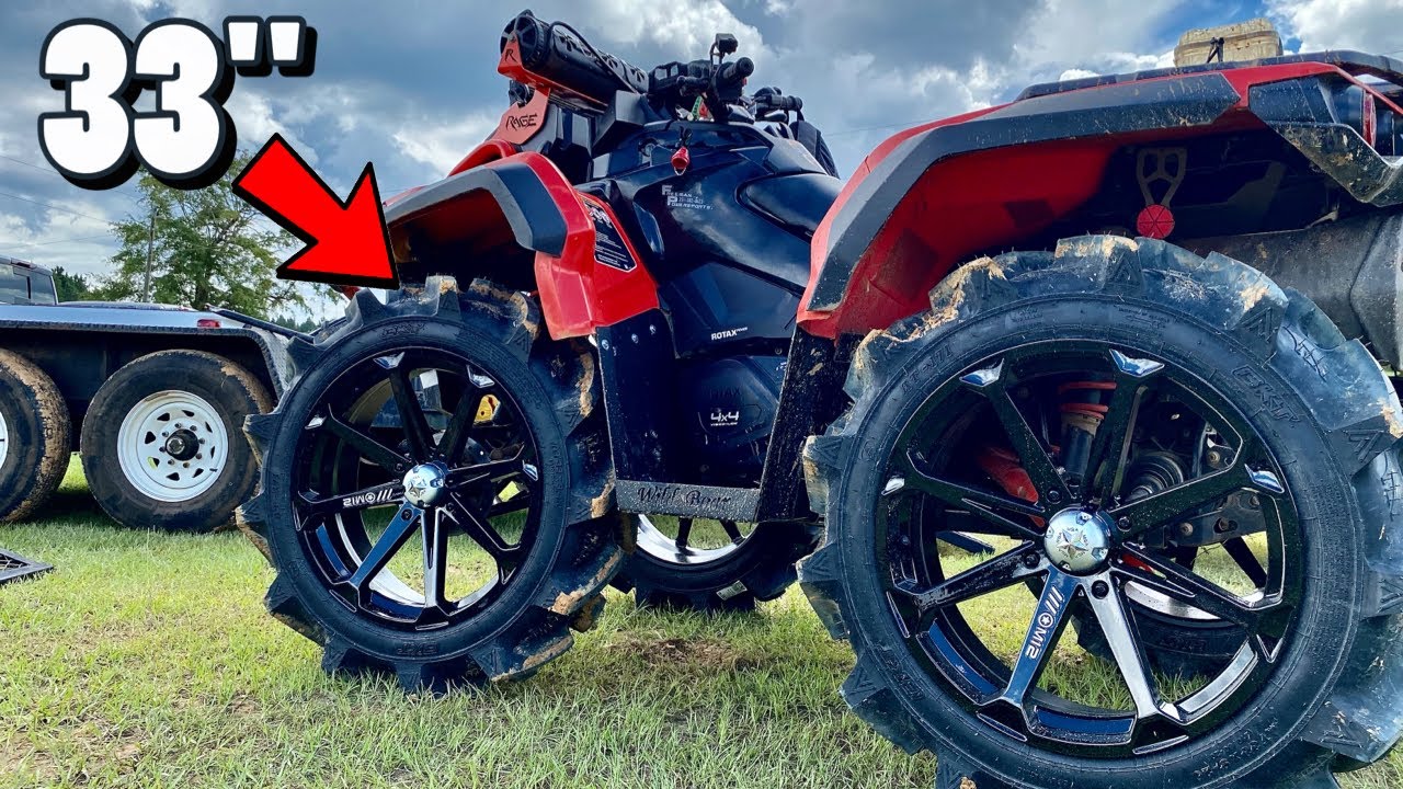 I put GIANT tires on my STOCK CAN AM OUTLANDER