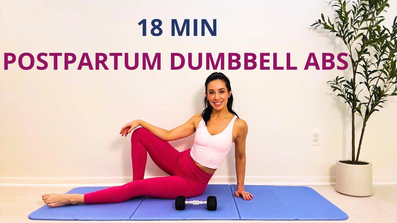 18 min Weighted Abs Workout Postpartum | Deep Core Strength with Dumbbells