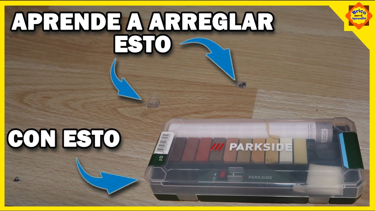 Cómo reparar golpes desconchados en el parqué o tarima con Kit de reparación de parqué de parkside