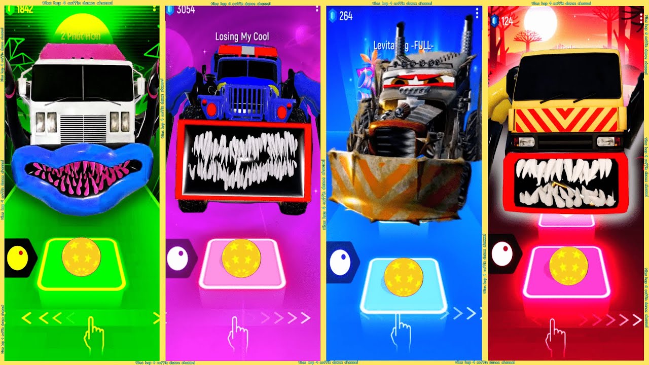 coffin dance - Garbage Truck 🆚 Police Truck Eater 🆚 Apocalypse Truck 🆚 Tow Truck Eater | Tiles HOP ❗